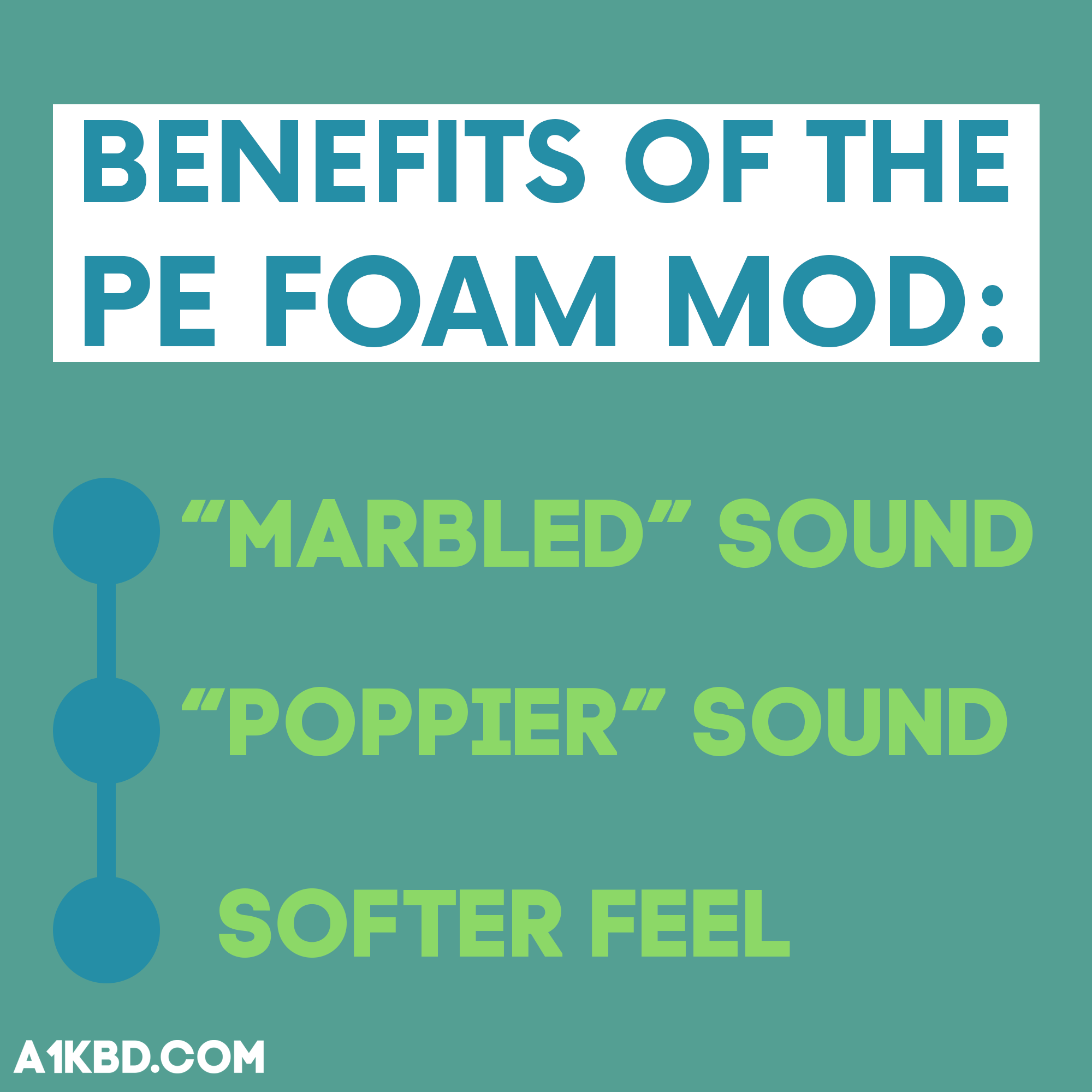 Benefits of the PE Foam Mod.